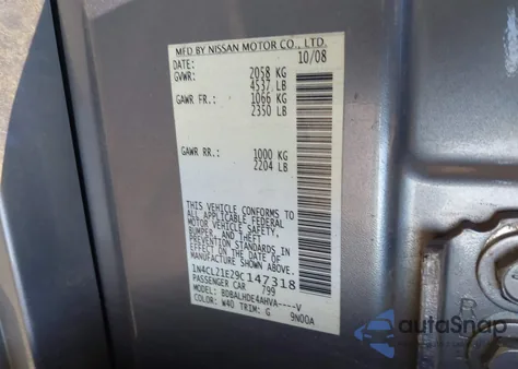 2009 Nissan Altima Hybrid from USA, damaged, VIN 1N4CL21E29C147318